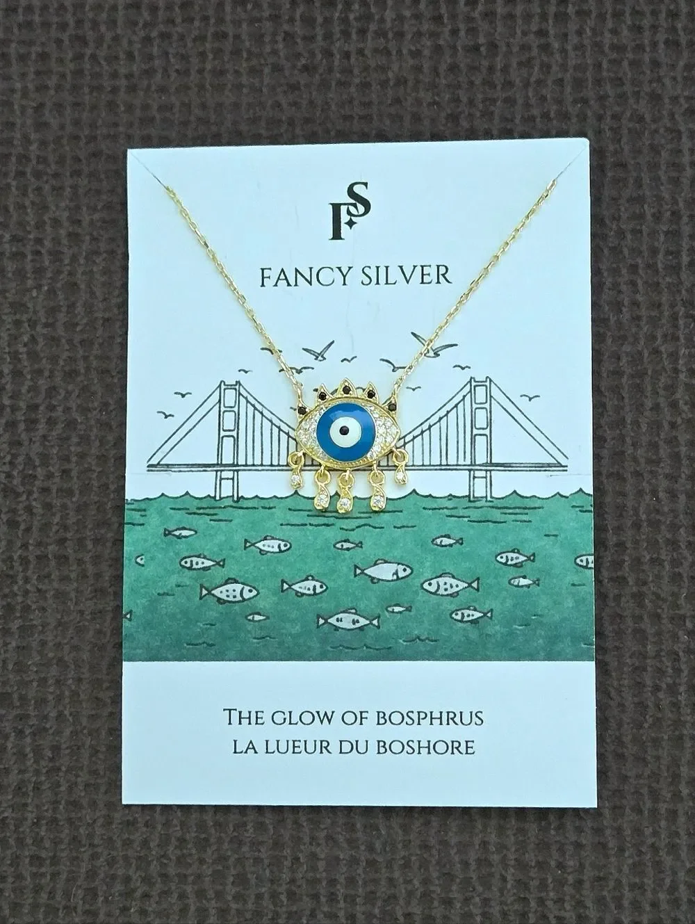 Fancy Silver🤍 Evil Eye🧿 Pendant Necklace